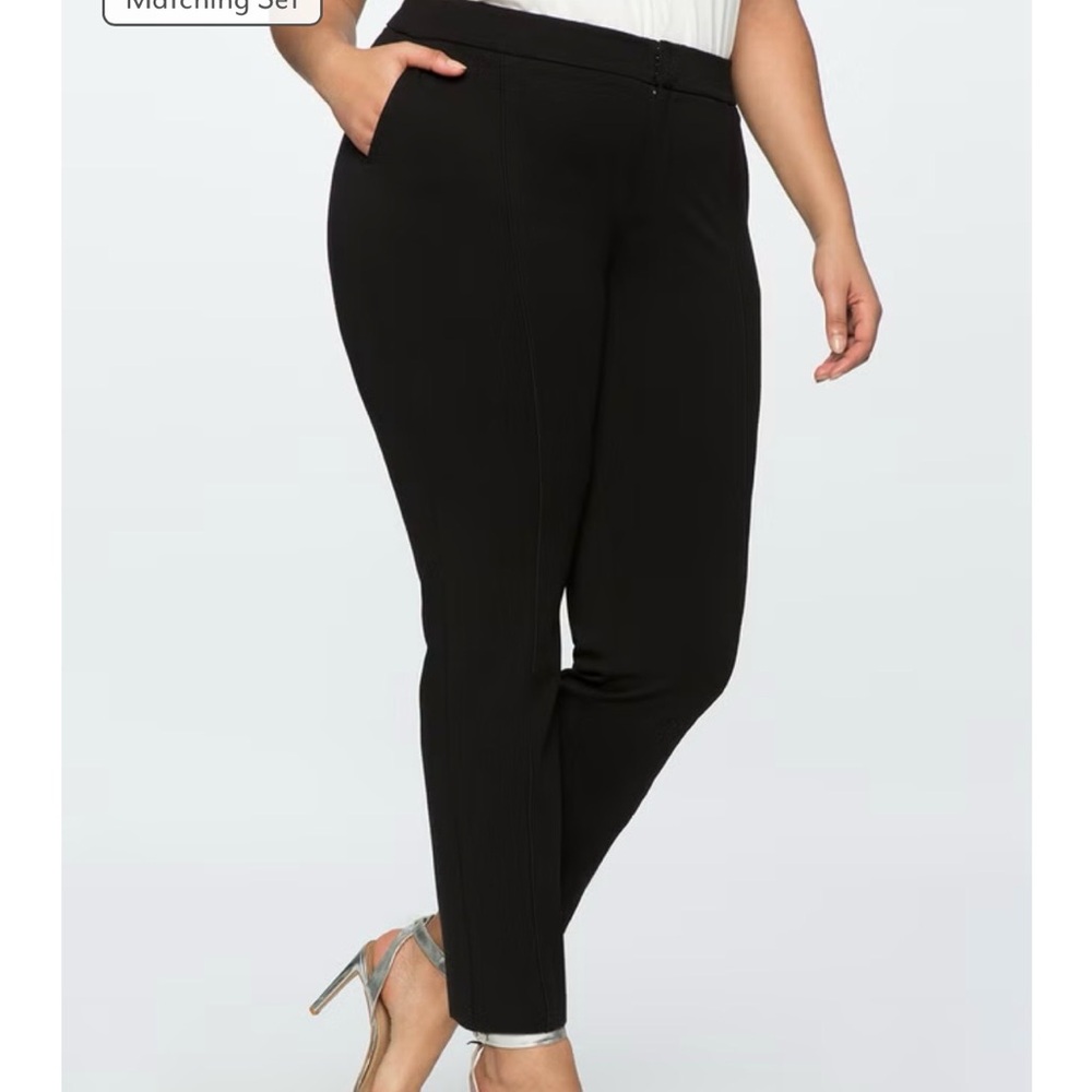Eloquii Ultimate Stretch Slim Leg Pants - Black